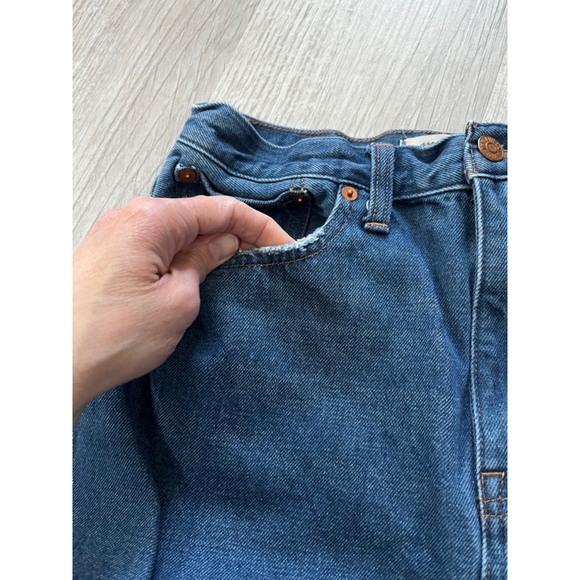 Madewell baggy straight raw hem ankle jeans size 28 - Picture 8 of 11